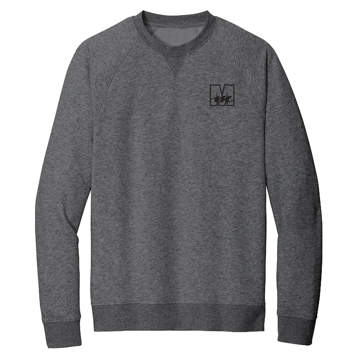 Mecum Auctions Grey M Block Crewneck Sweatshirt - Front View