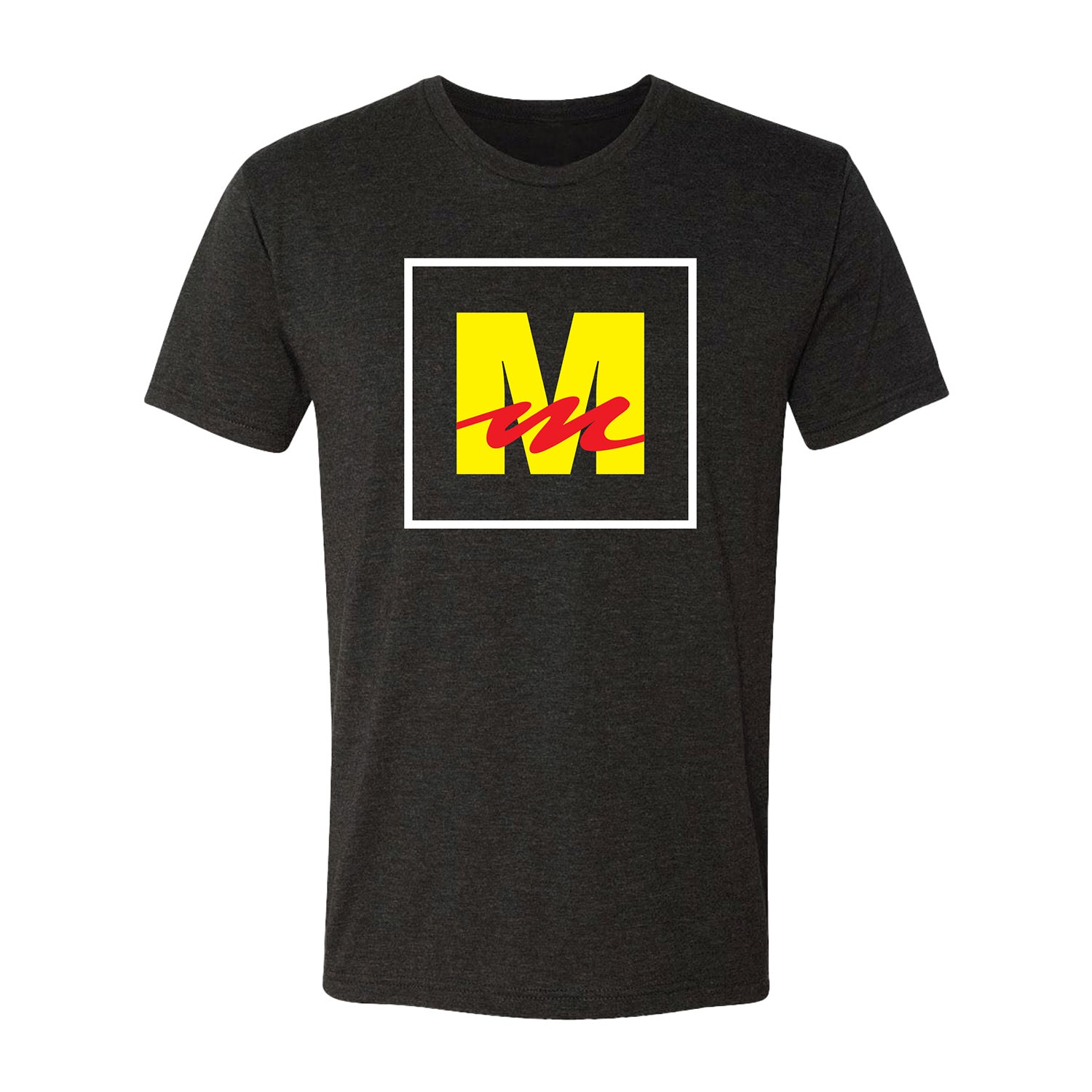 Mecum Auctions Black M Block Logo T-Shirt - Front View