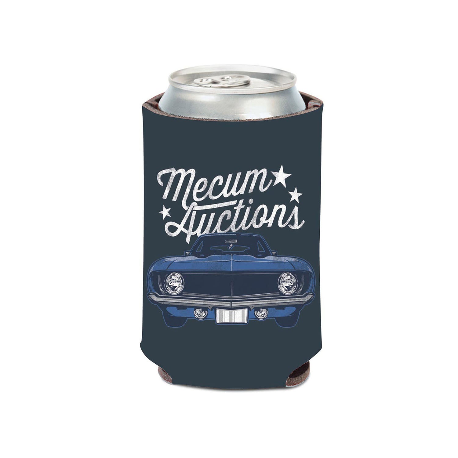 Mecum Auctions Navy Can Cooler - Front View