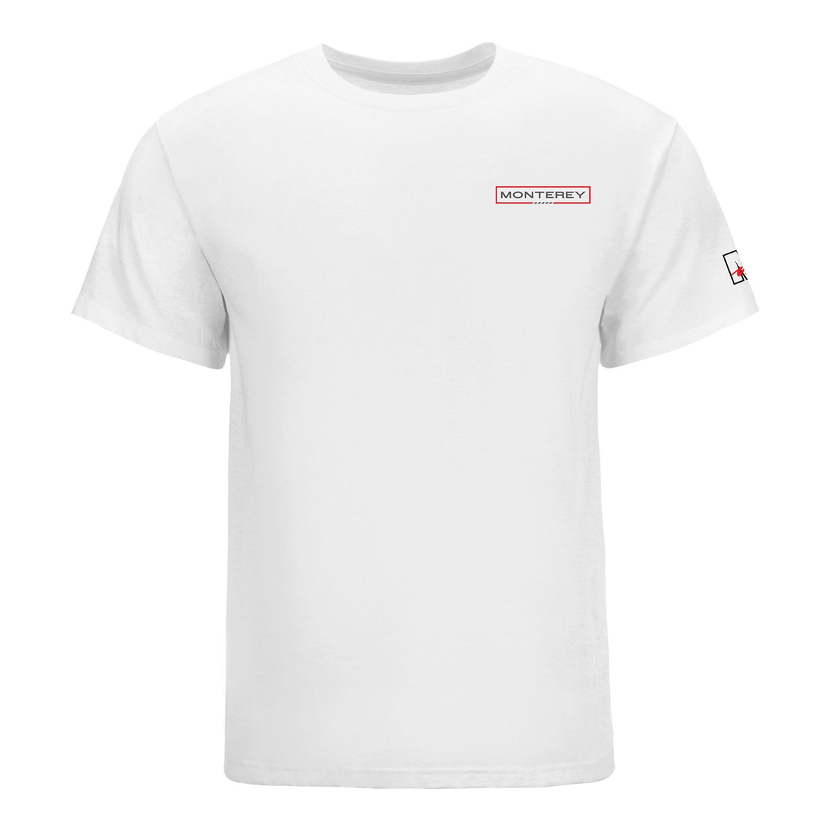 2026 MECUM Auctions Monterey Event T-Shirt In White - Front View