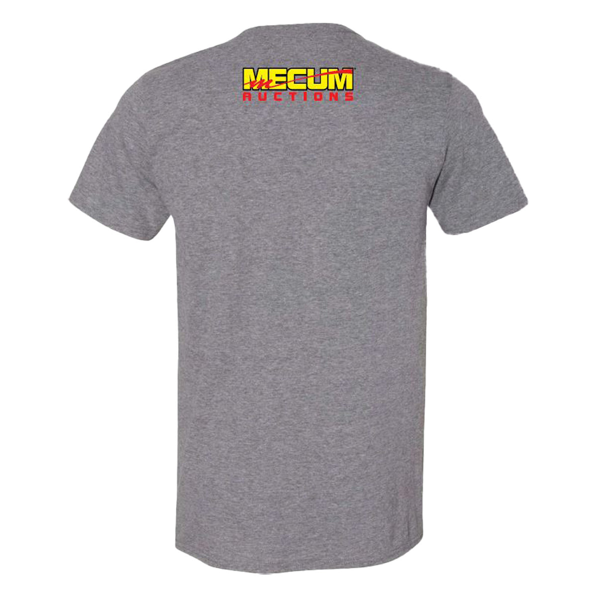 Mecum Auctions Light Grey License Plate T-Shirt - Back View