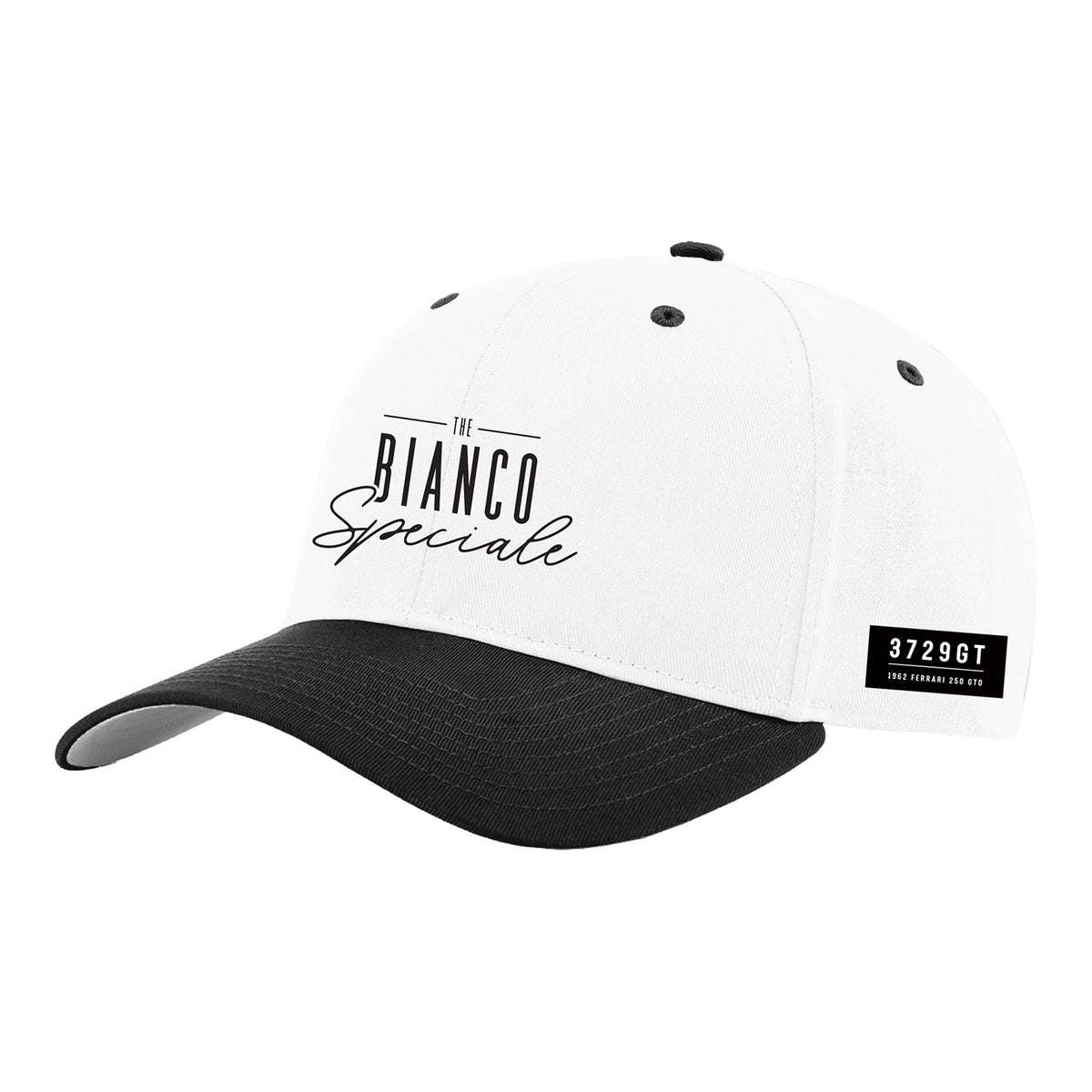 Mecum Auctions Bianco Speciale Ferrari Hat - Angled Left Side View