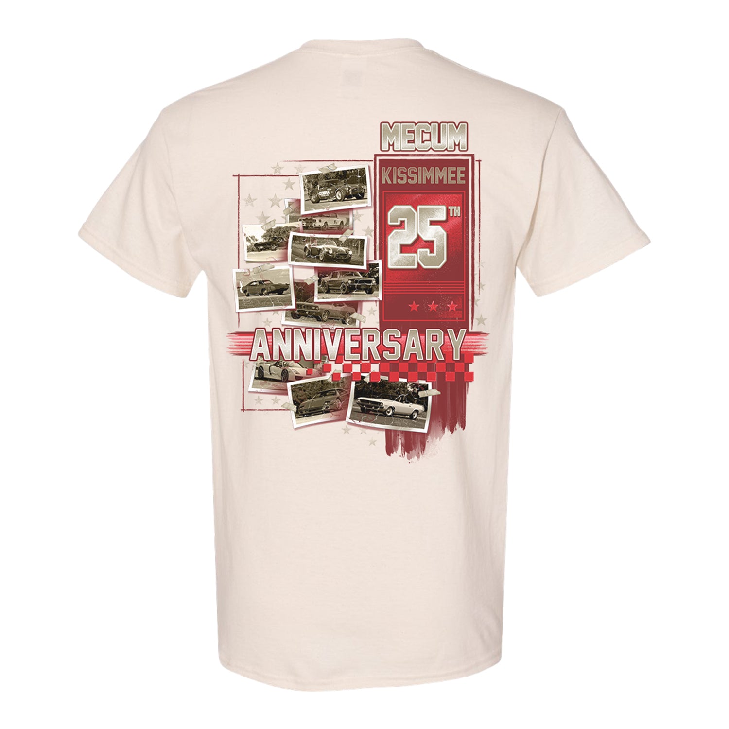 Mecum Auctions Natural Kissimmee 25th Anniversary T-Shirt - Back View