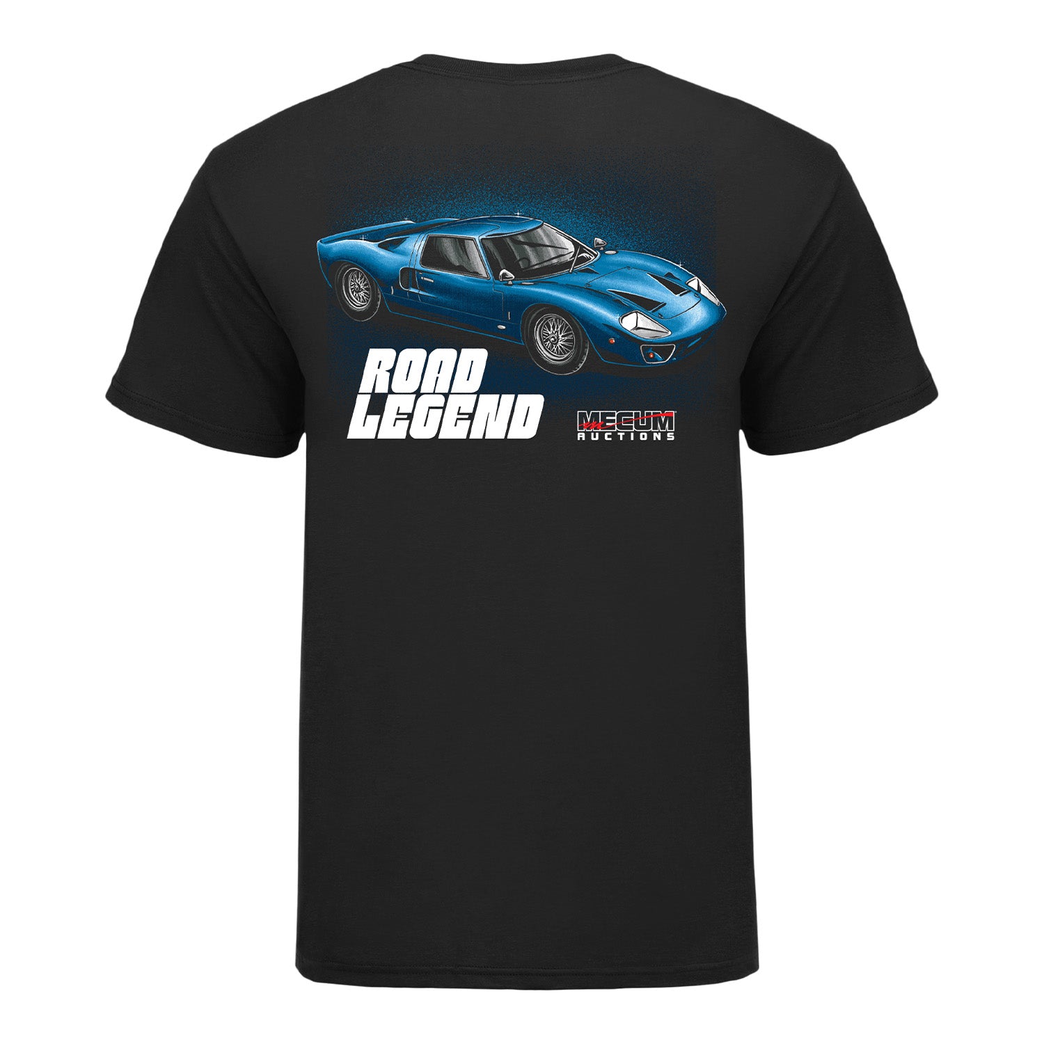 Mecum Auction Black Kissimmee 25th Anniversary Road Legend T-Shirt in Black - Back View