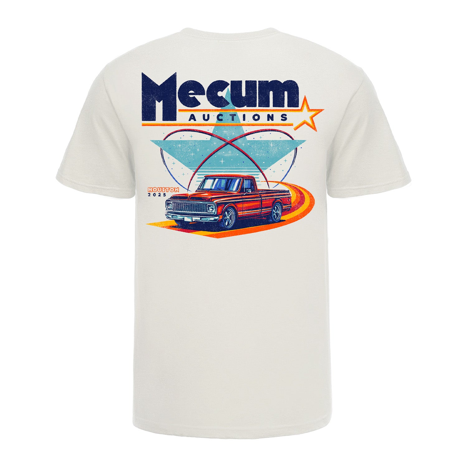 Mecum Auctions Natural Houston Event T-Shirt - Back View