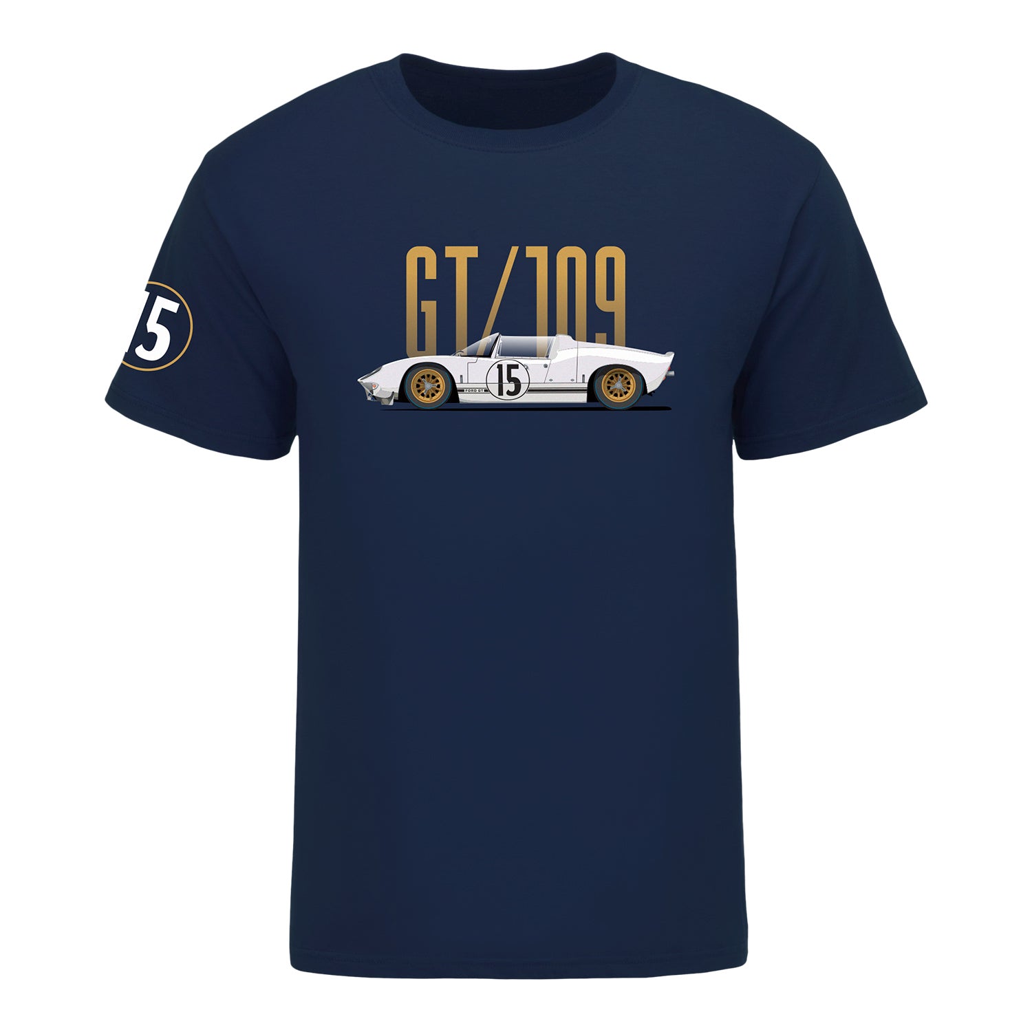 Mecum Auction Navy GT/109 Indy Event T-Shirt - Back View