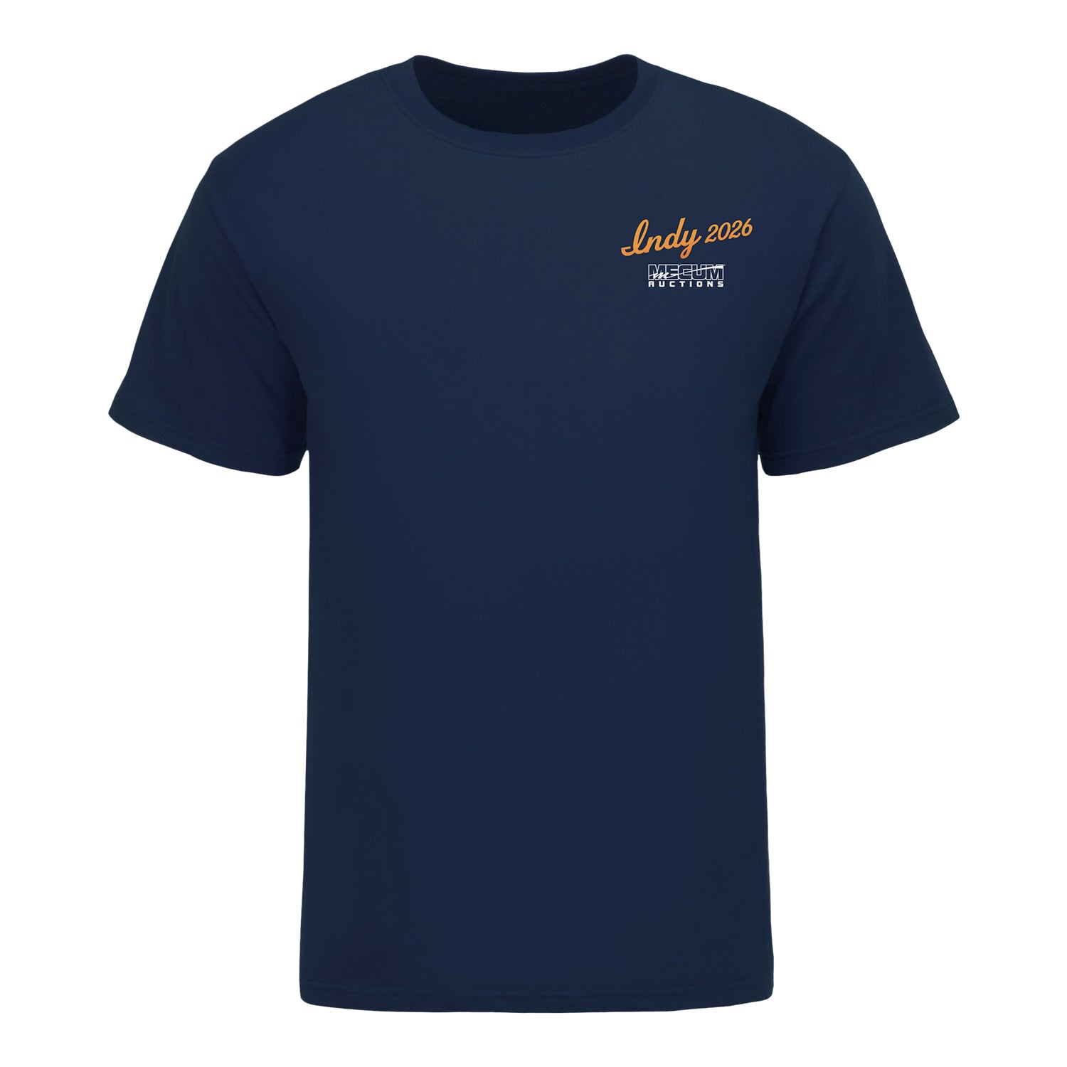 Dana Mecum's 39th Annual Spring Classics Indy 2026 T-Shirt in Navy - Back View