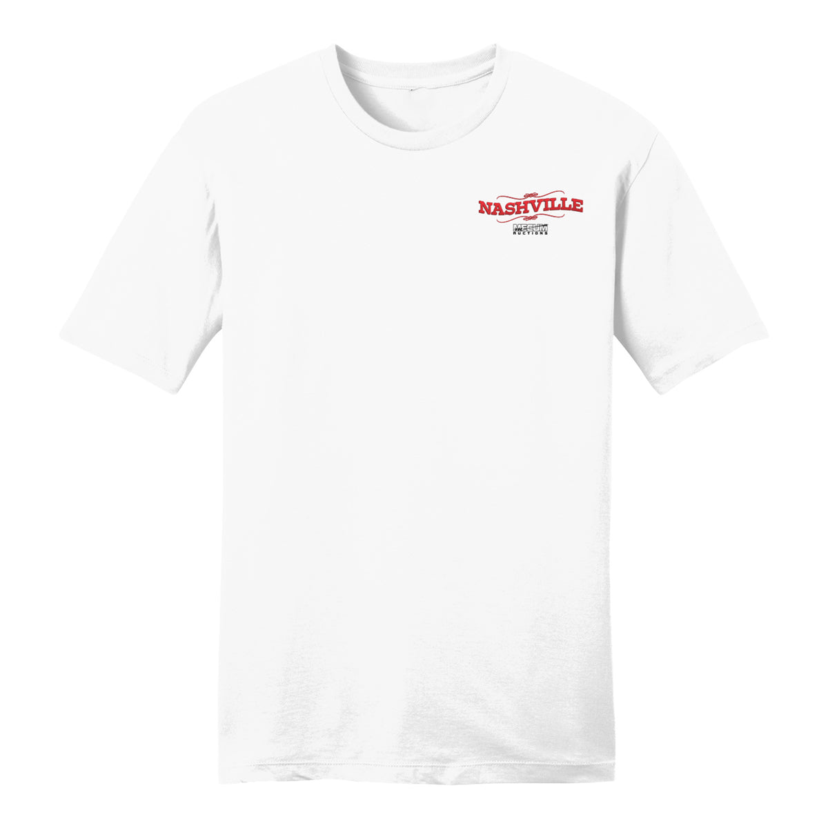 2026 MECUM Nashville Stockcar Event Shirt in White - Front View