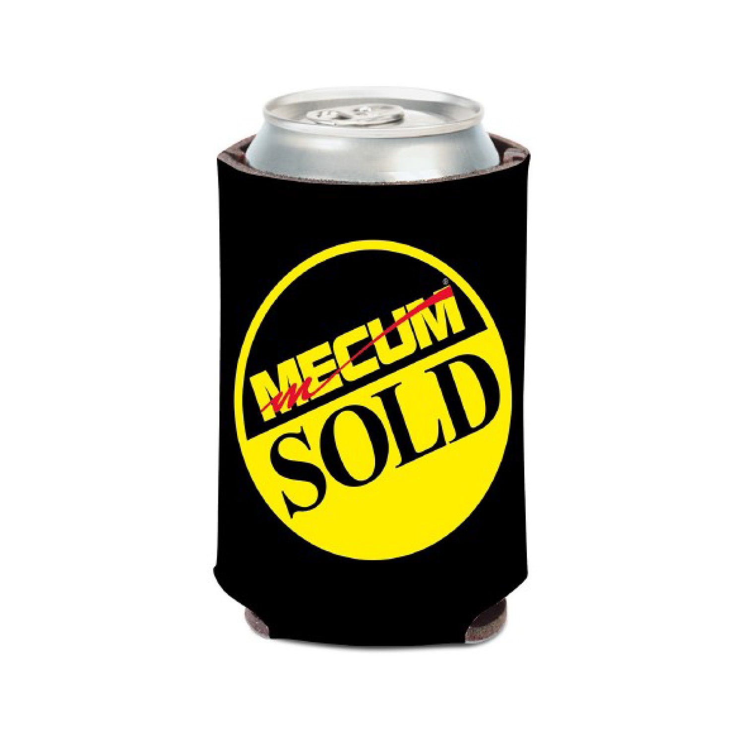 Mecum Auction Black Sold Can Cooler - Front View