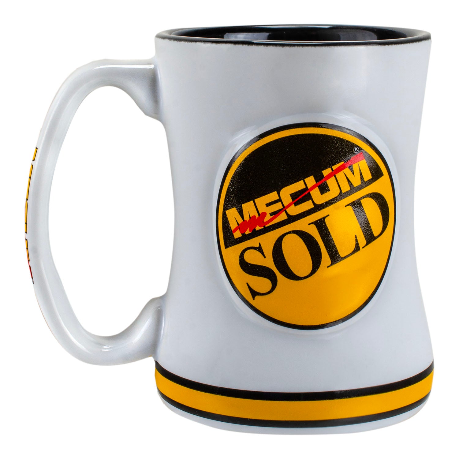 Mecum Auctions Sculpted Mug - M Block Logo Side View