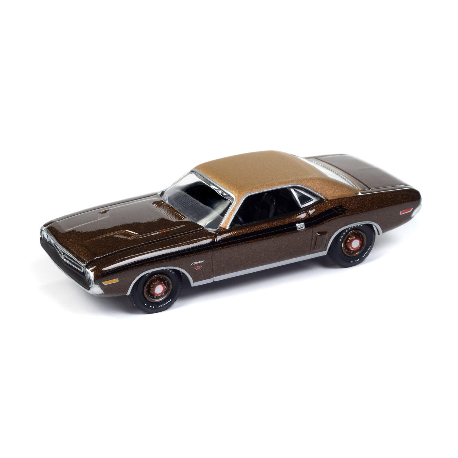 1971 Dodge Challenger R/T 1:64 Diecast in Brown - Angled Left Side View