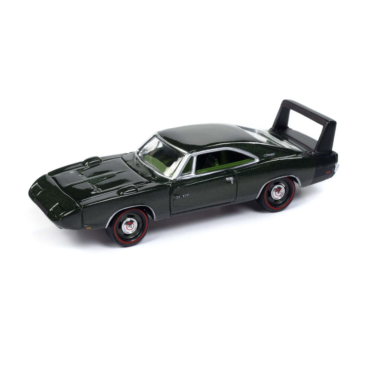 1969 Dodge Charger 1:64 Diecast in Black - Angled Left Side View