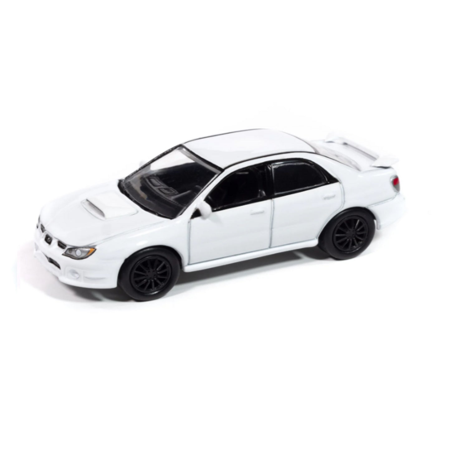 Mecum Auctions '06 Subaru WRX White Diecast - Angled Left Side View