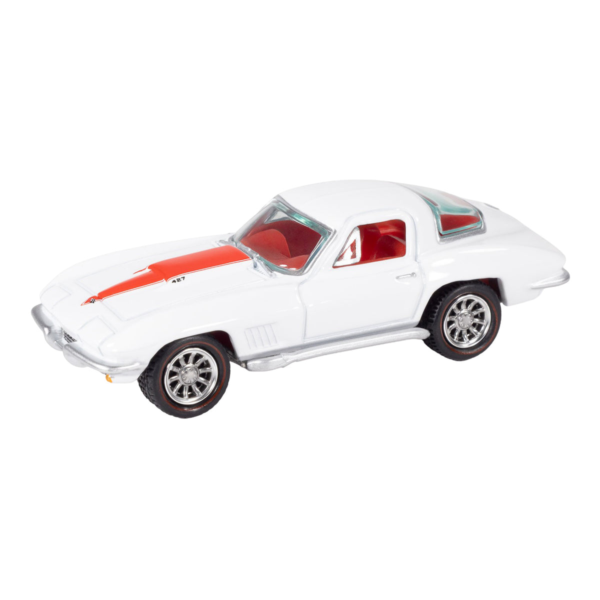 Mecum Auctions '67 Chevy Corvette White 1:64 Die-Cast - Close Up View