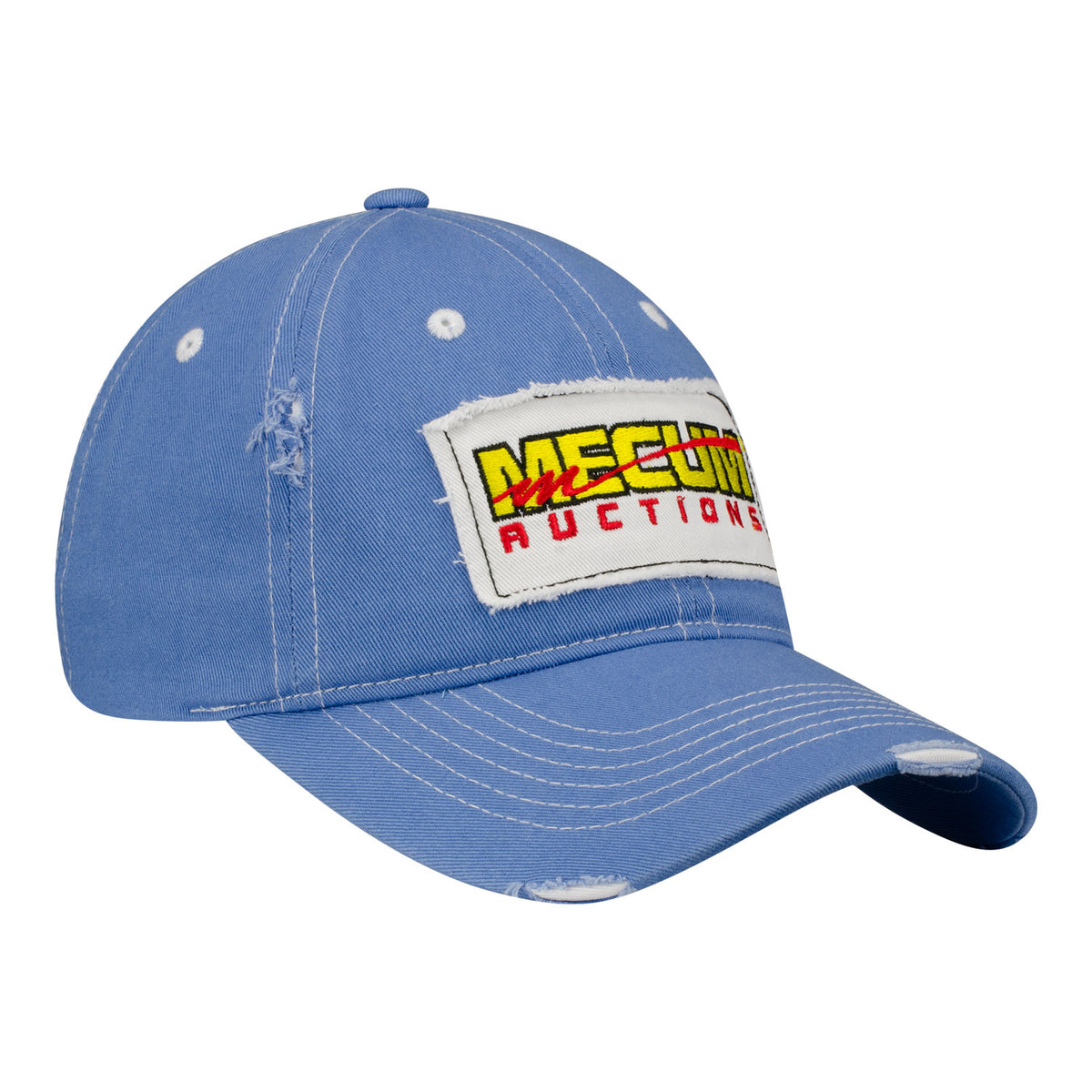 Mecum Auctions Ladies Denim Blue Distressed Hat - Angled Right Side View