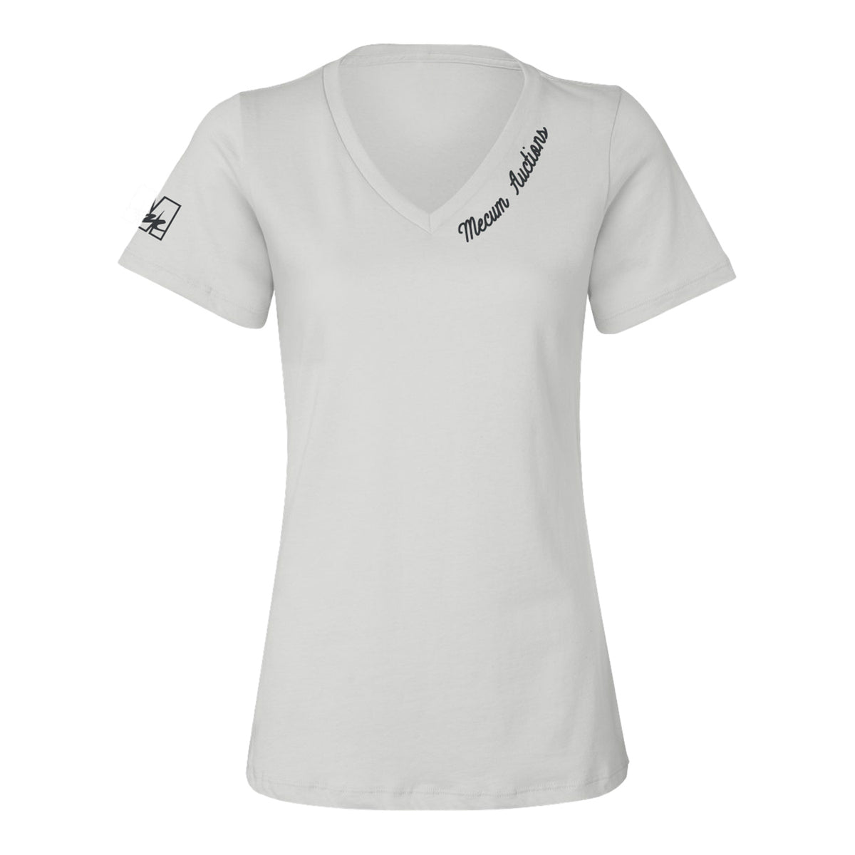 Mecum Auctions Ladies White V-Neck T-Shirt