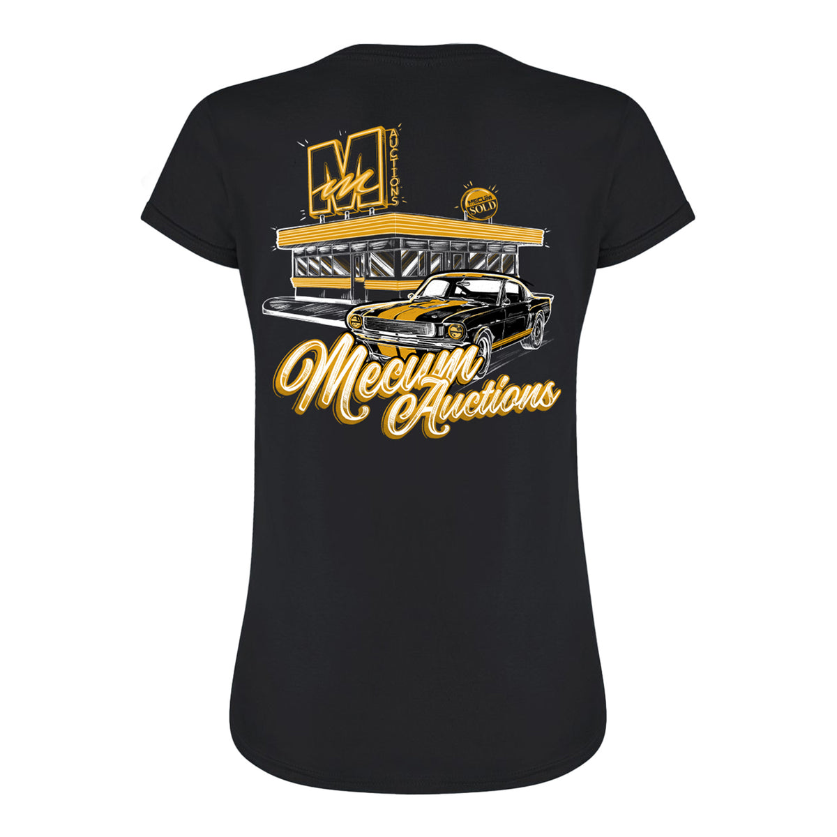 Mecum Auctions Ladies Black Dinner T-Shirt