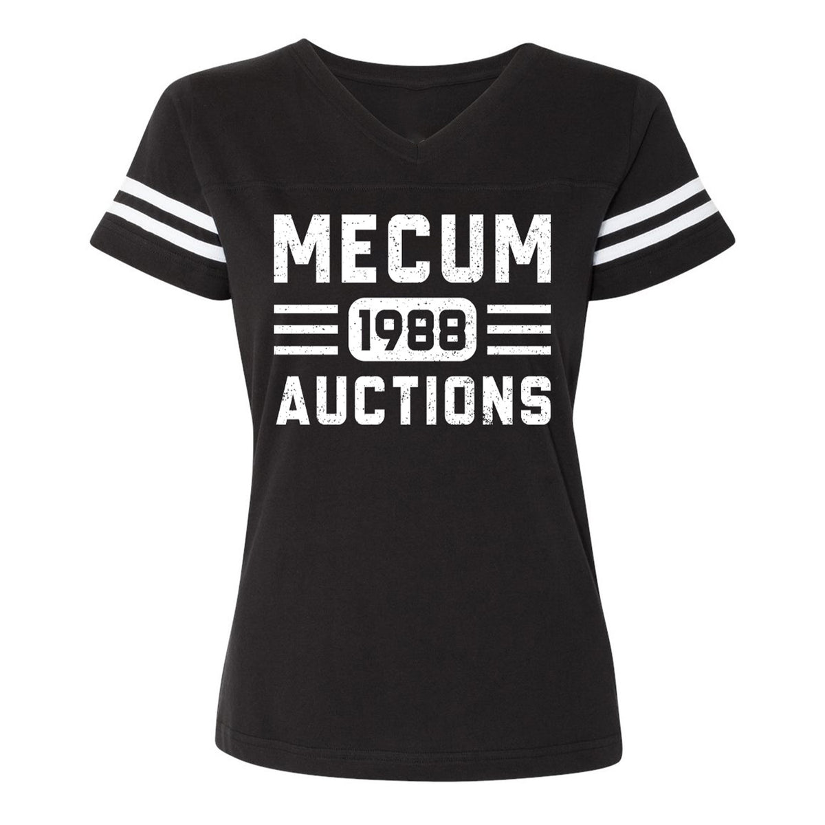 Mecum Auctions Ladies Collegiate T-Shirt - Front View