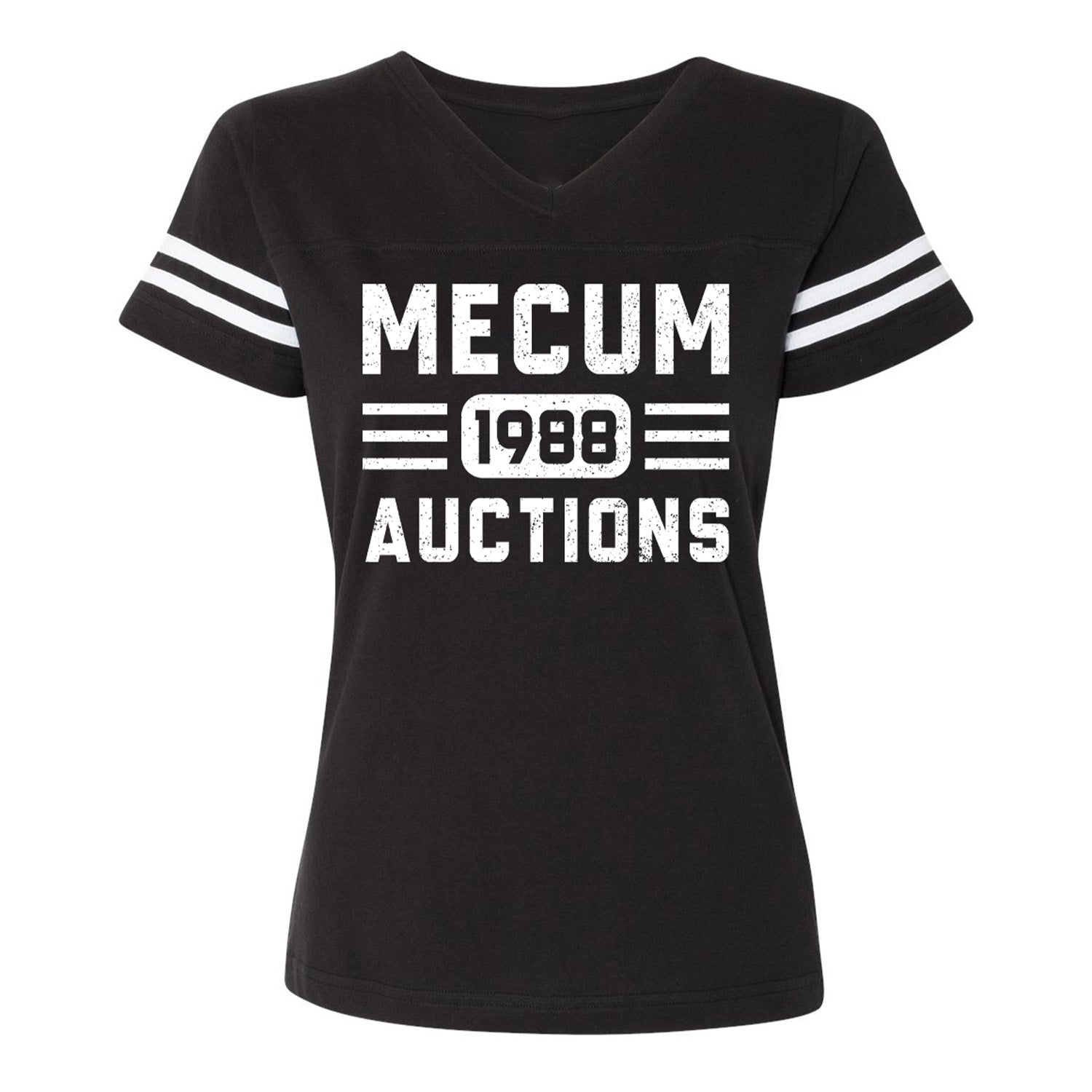 Mecum Auctions Ladies Collegiate T-Shirt - Front View