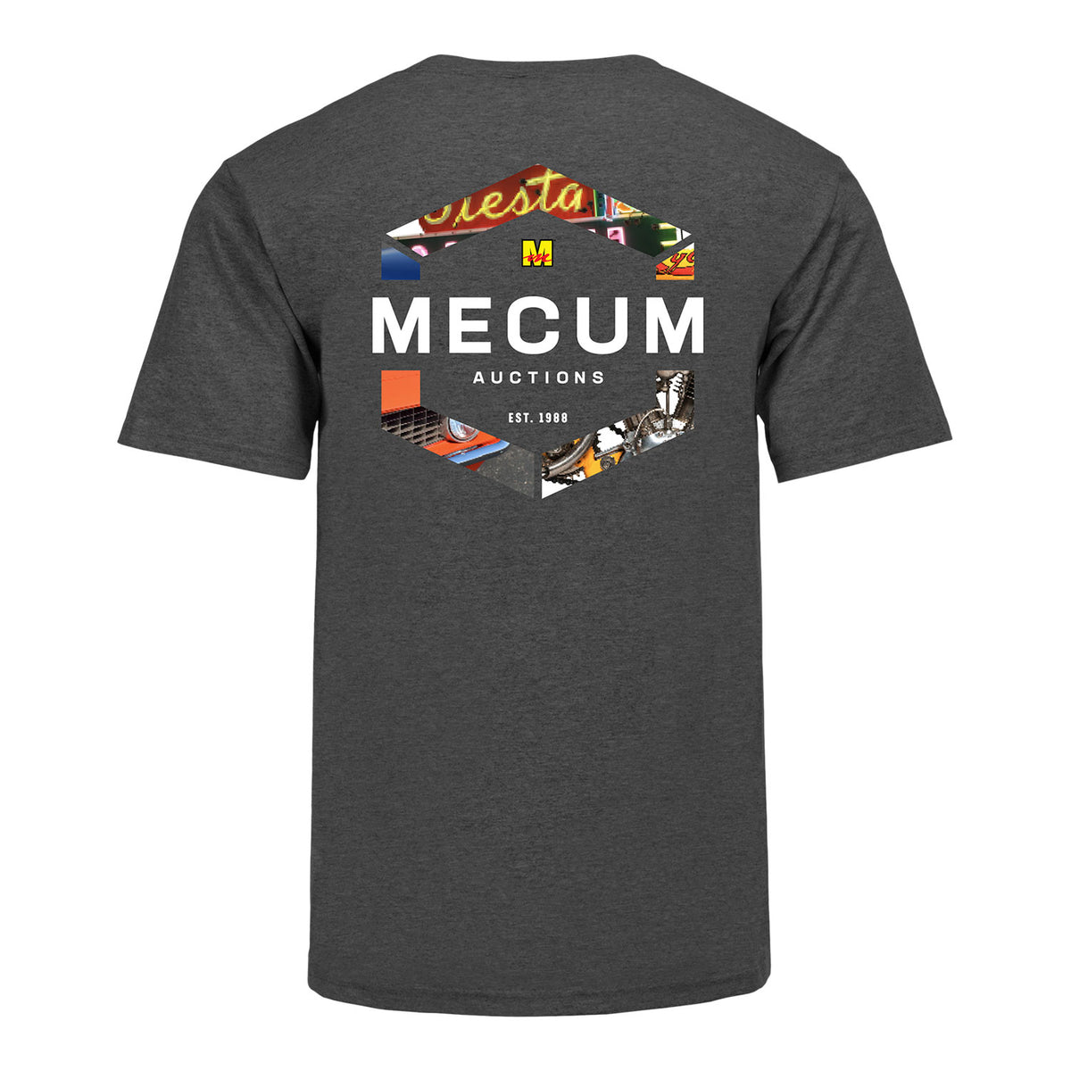 Mecum Art Deco Ladies T-Shirt in Grey - Back View