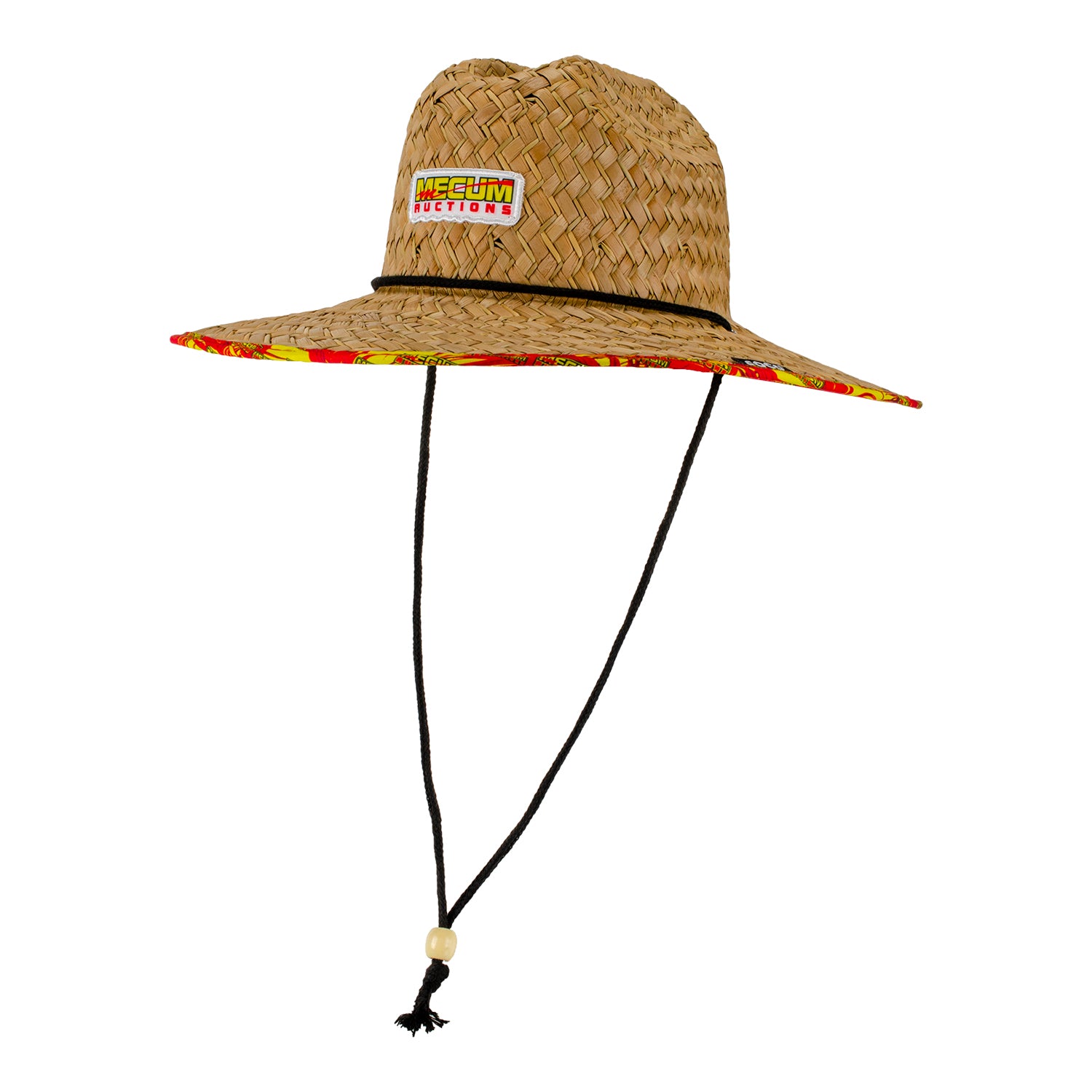 Mecum Auction Straw Hat in Brown - Angled Left Side View