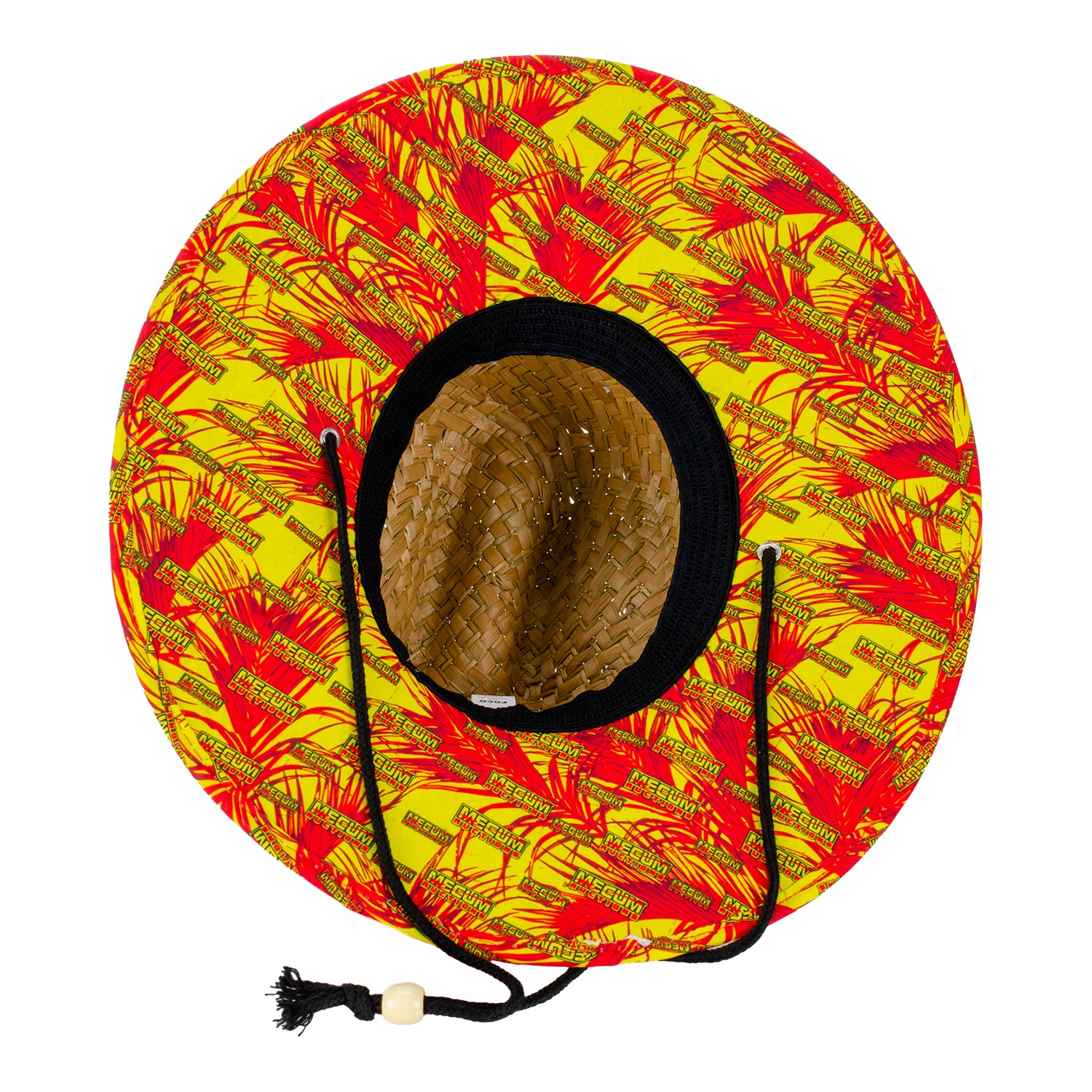 Mecum Auction Straw Hat in Brown - Angled Left Side View