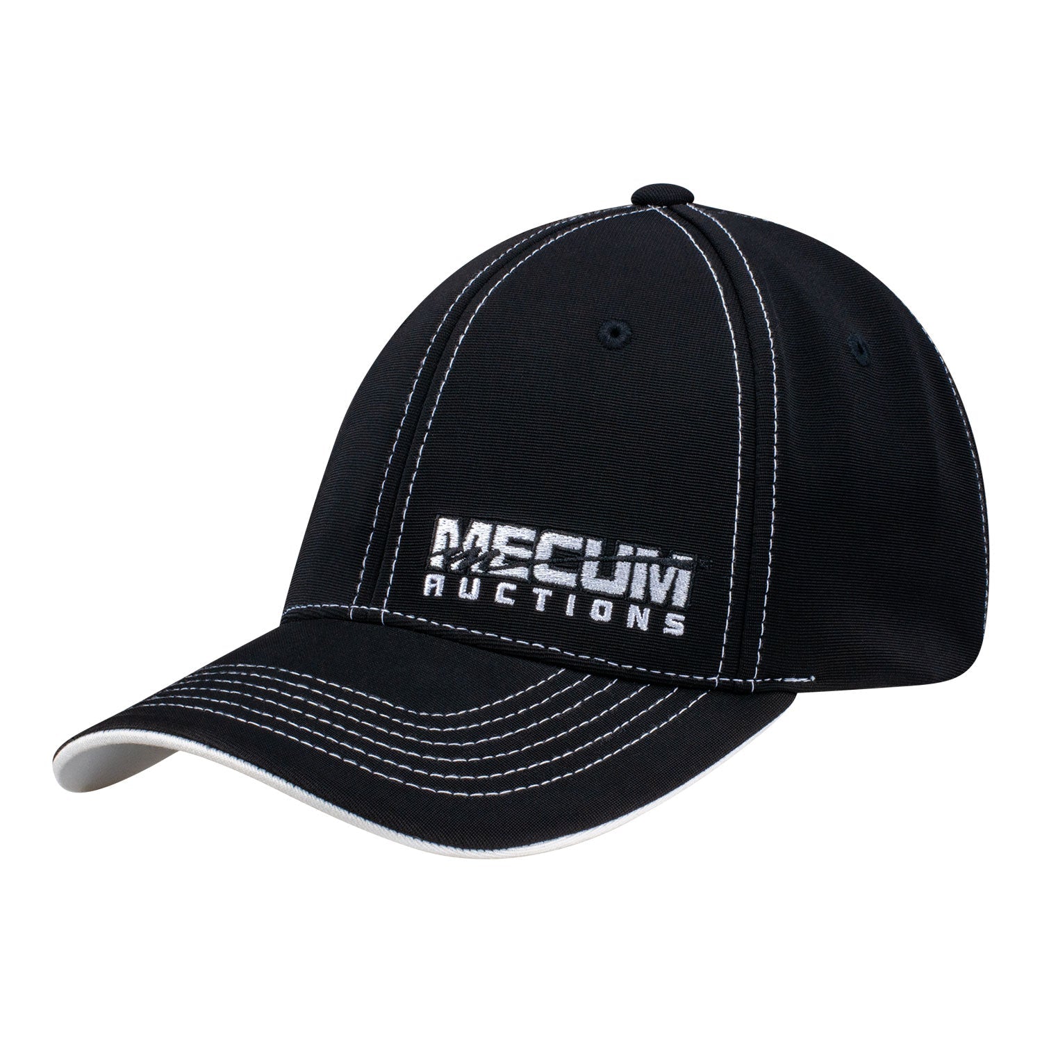 Mecum Auction Black Flex Contrast Hat - Angled Left Side View