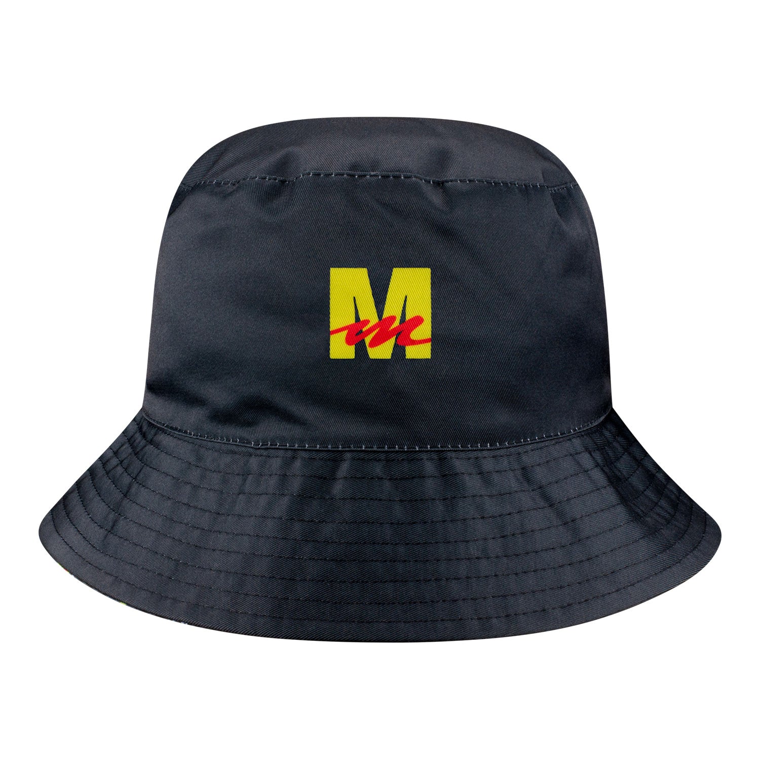 Mecum Auctions Reversible Bucket Hat - Black with M Block Logo Side - Front View