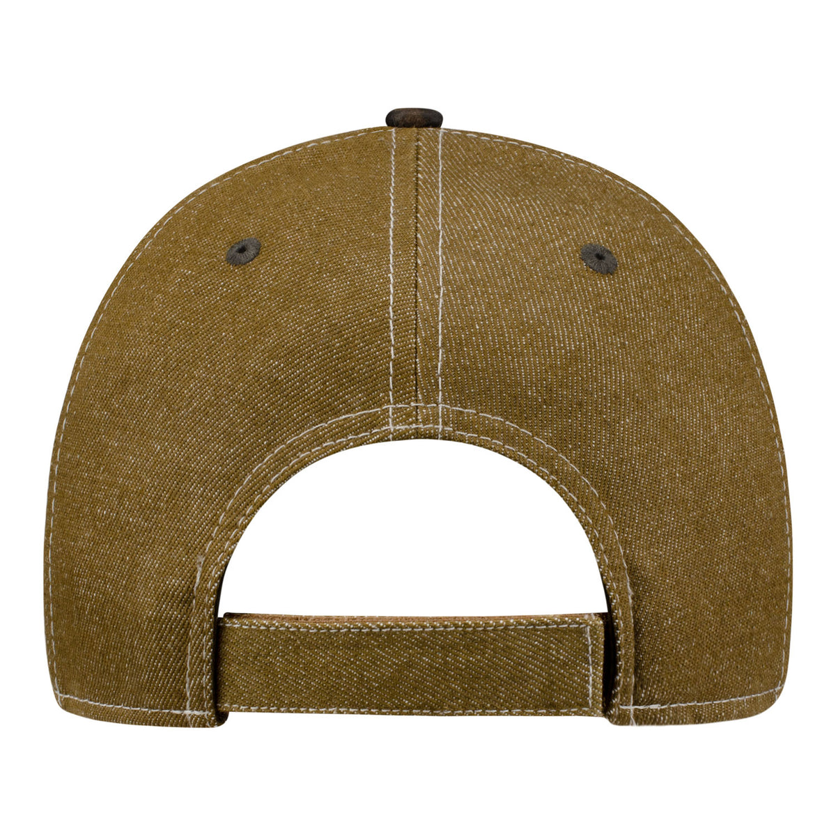 Mecum Auction Brown Structured Leather Patch Hat - Back View