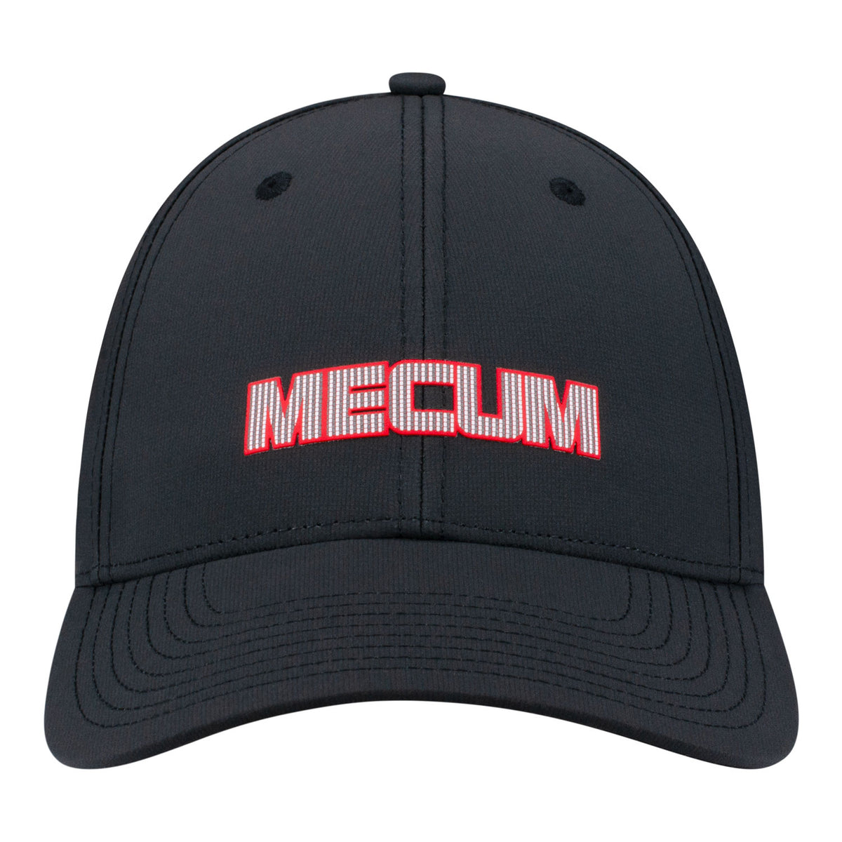 Mecum Auction Black TPU Applique Hat in black - front view