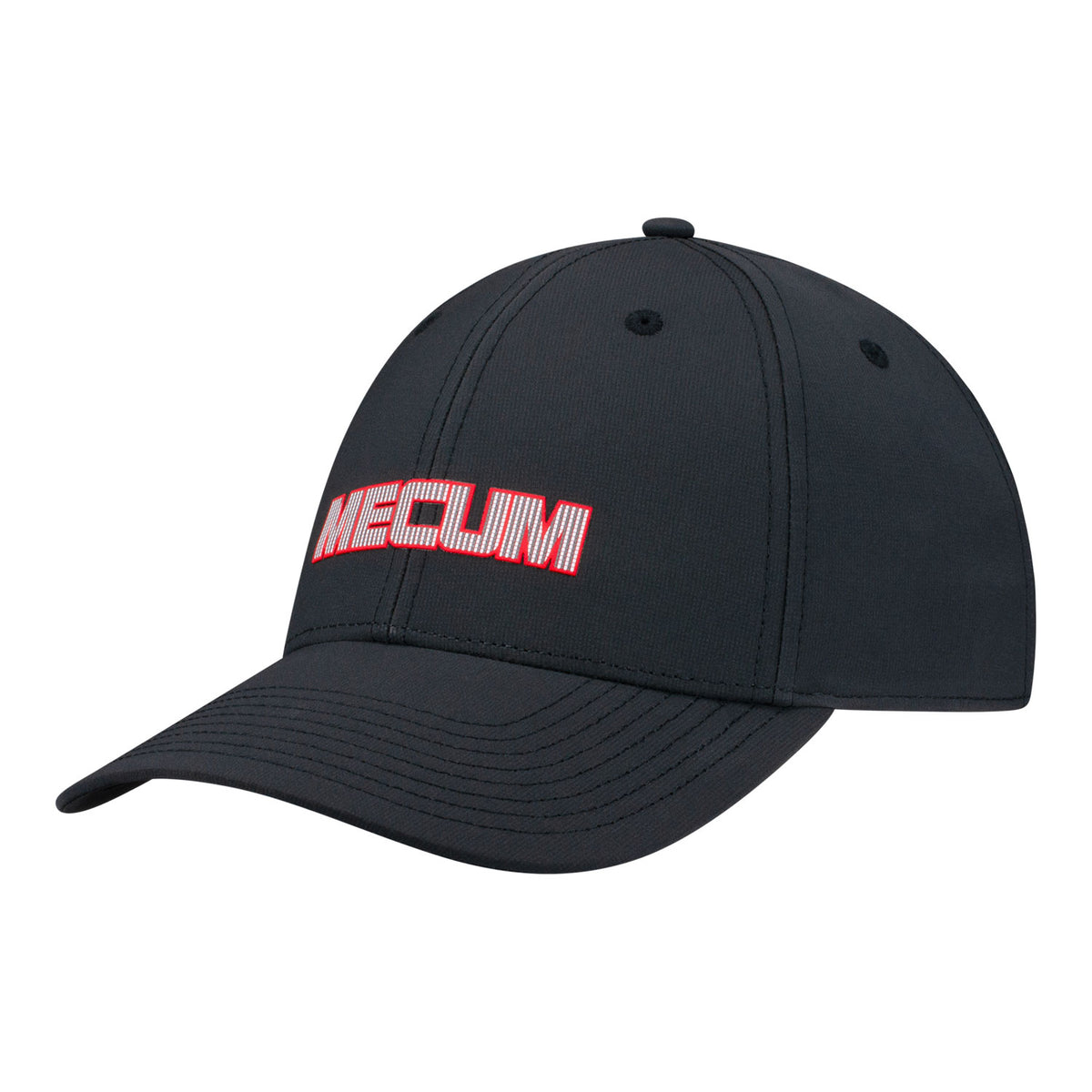 Mecum Auction Black TPU Applique Hat in black - Front Left View