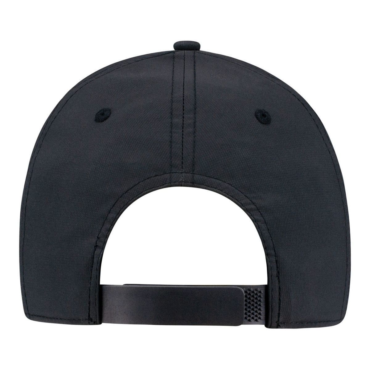 Mecum Auction Black TPU Applique Hat in black - back view