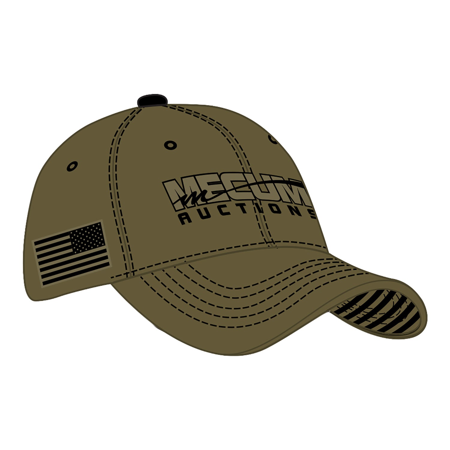 Mecum Auctions Americana Military Hat in Green - Front Left View