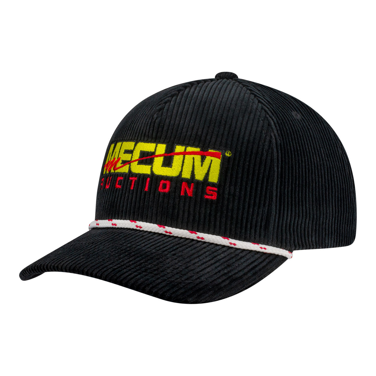 Mecum Auctions Corduroy Rope Hat in Black - Front Left View