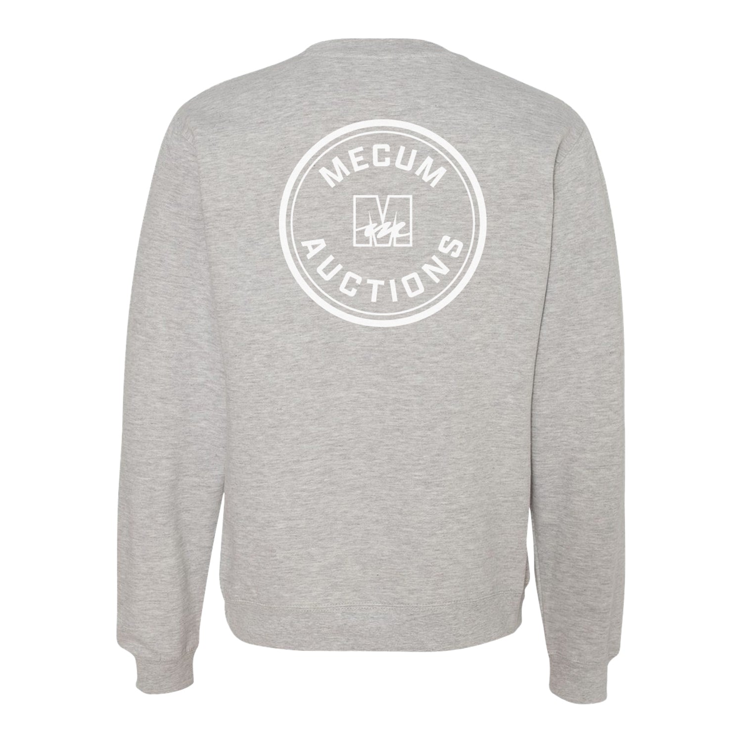 Mecum Auction Heather Grey Crewneck Sweatshirt - Back View