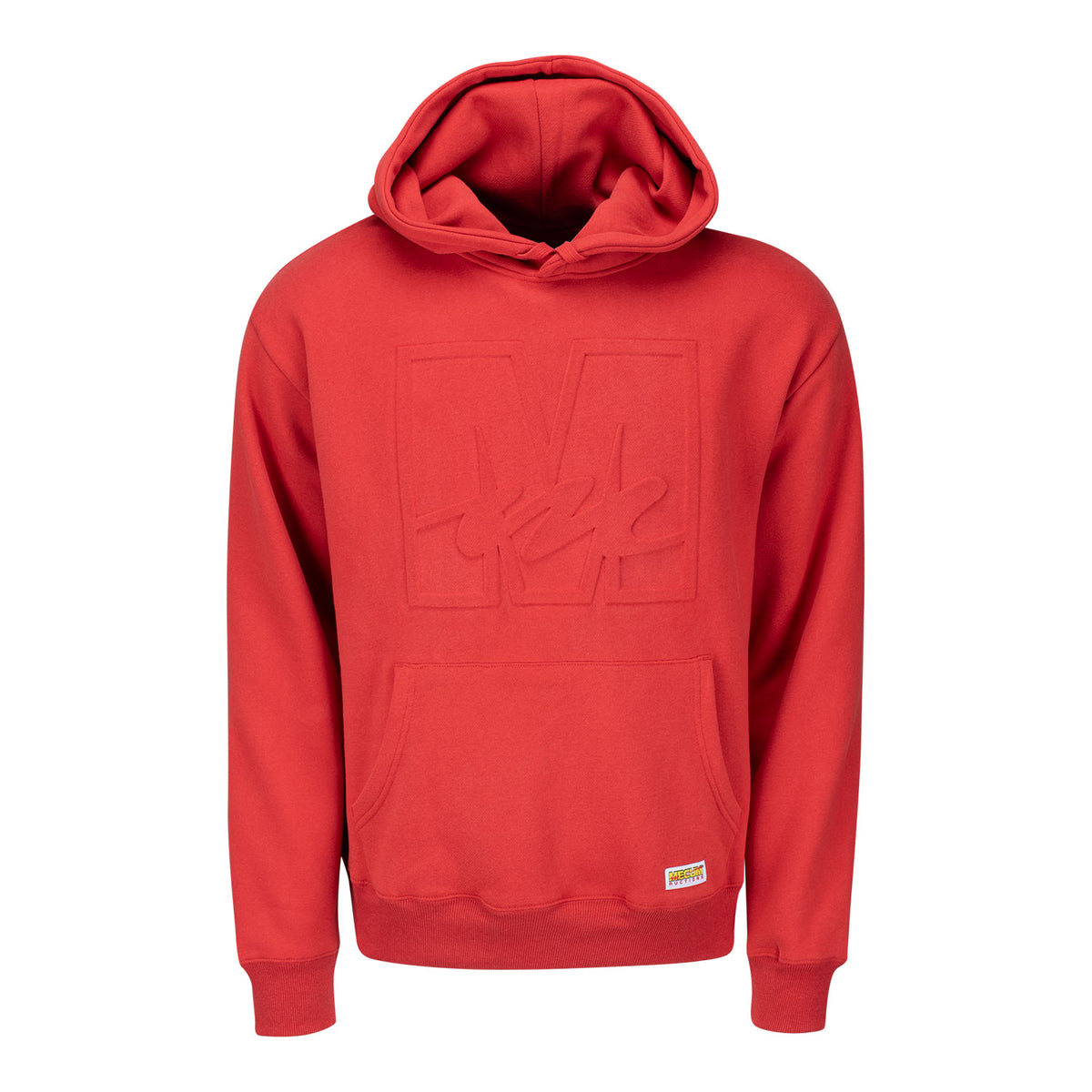 Mecum Auction Embossed M Block Red Hoodie in Red - Front View