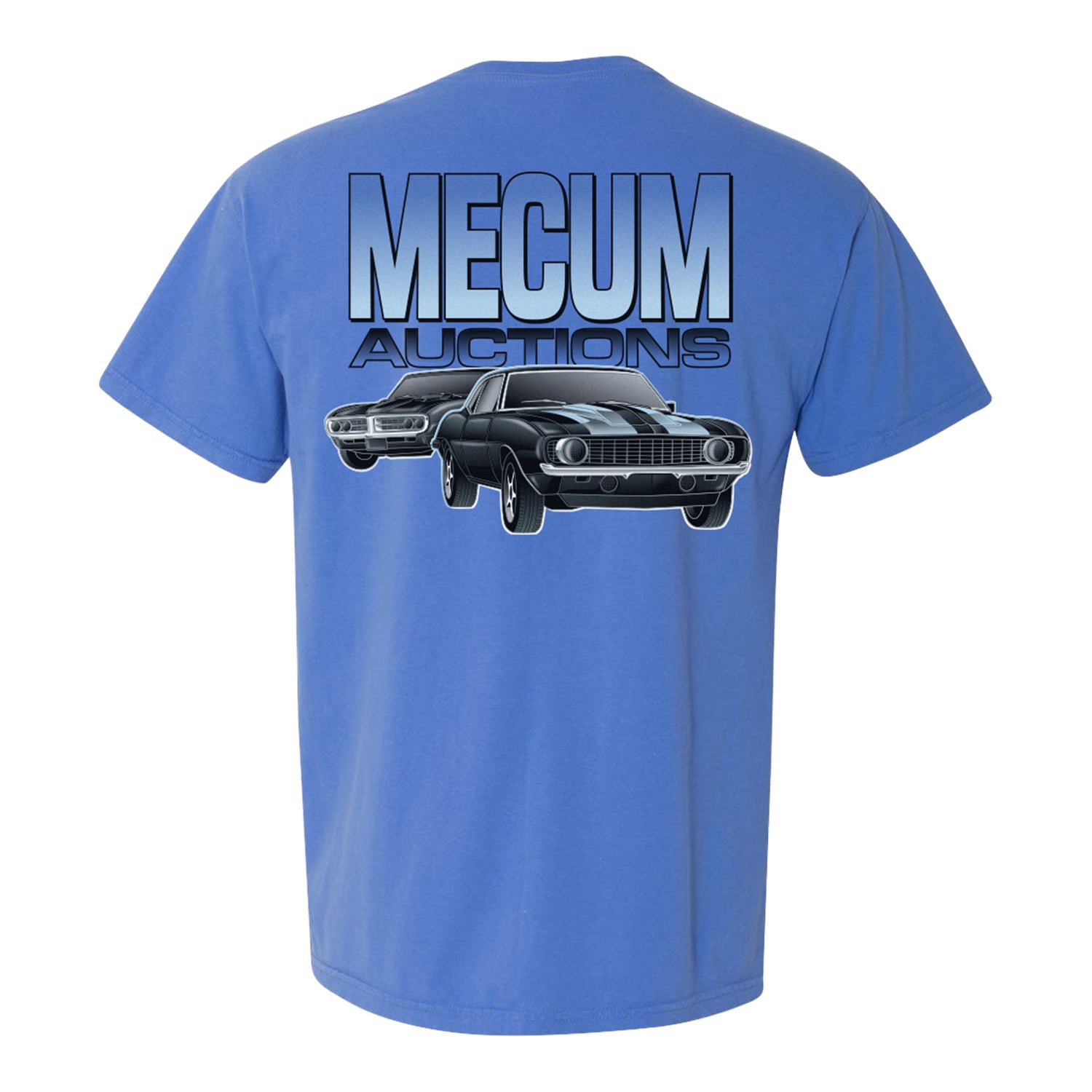 Mecum Auctions Mystic Blue Pocket T-Shirt - Back View