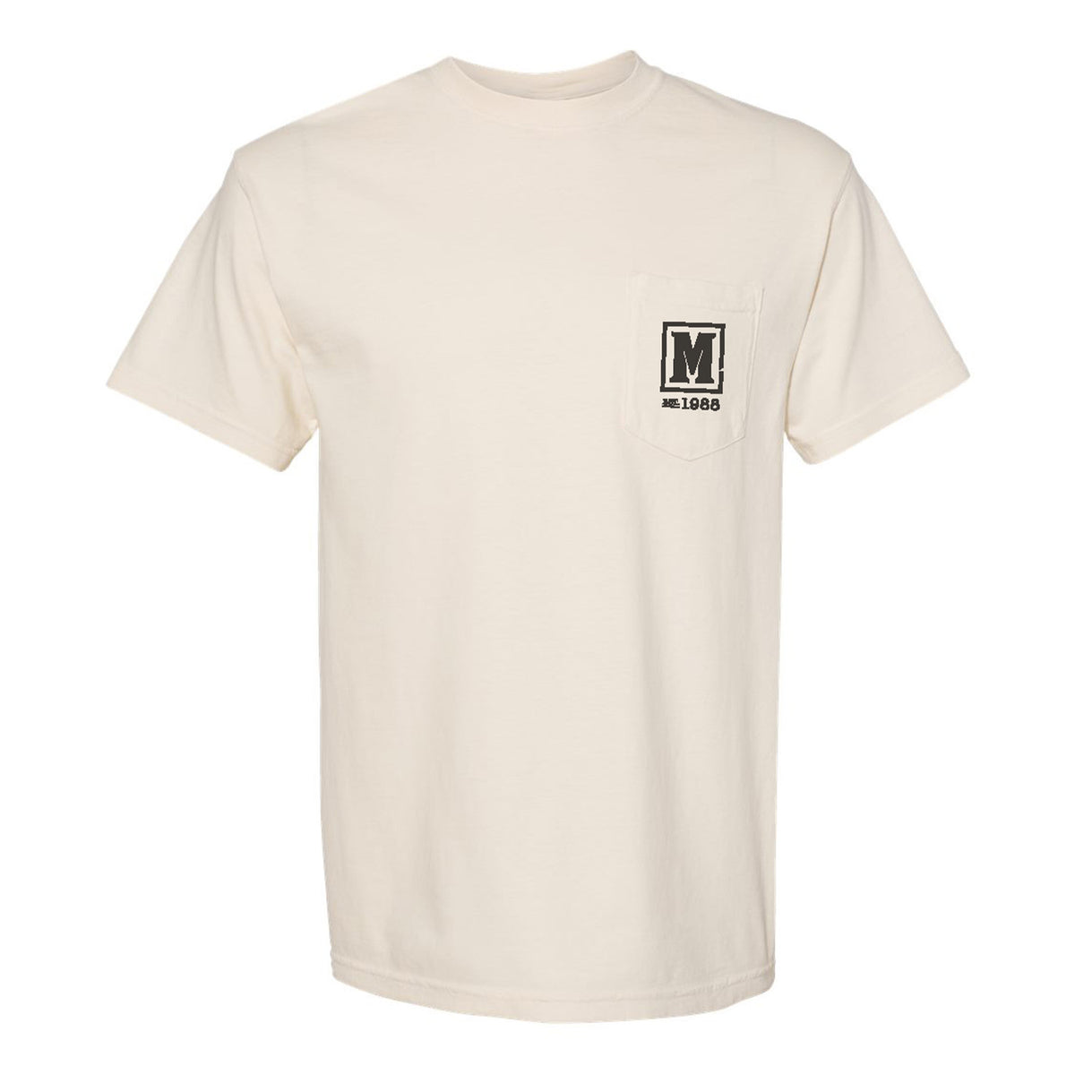 Mecum Auction Grunge Ivory Biker T-Shirt - Front View