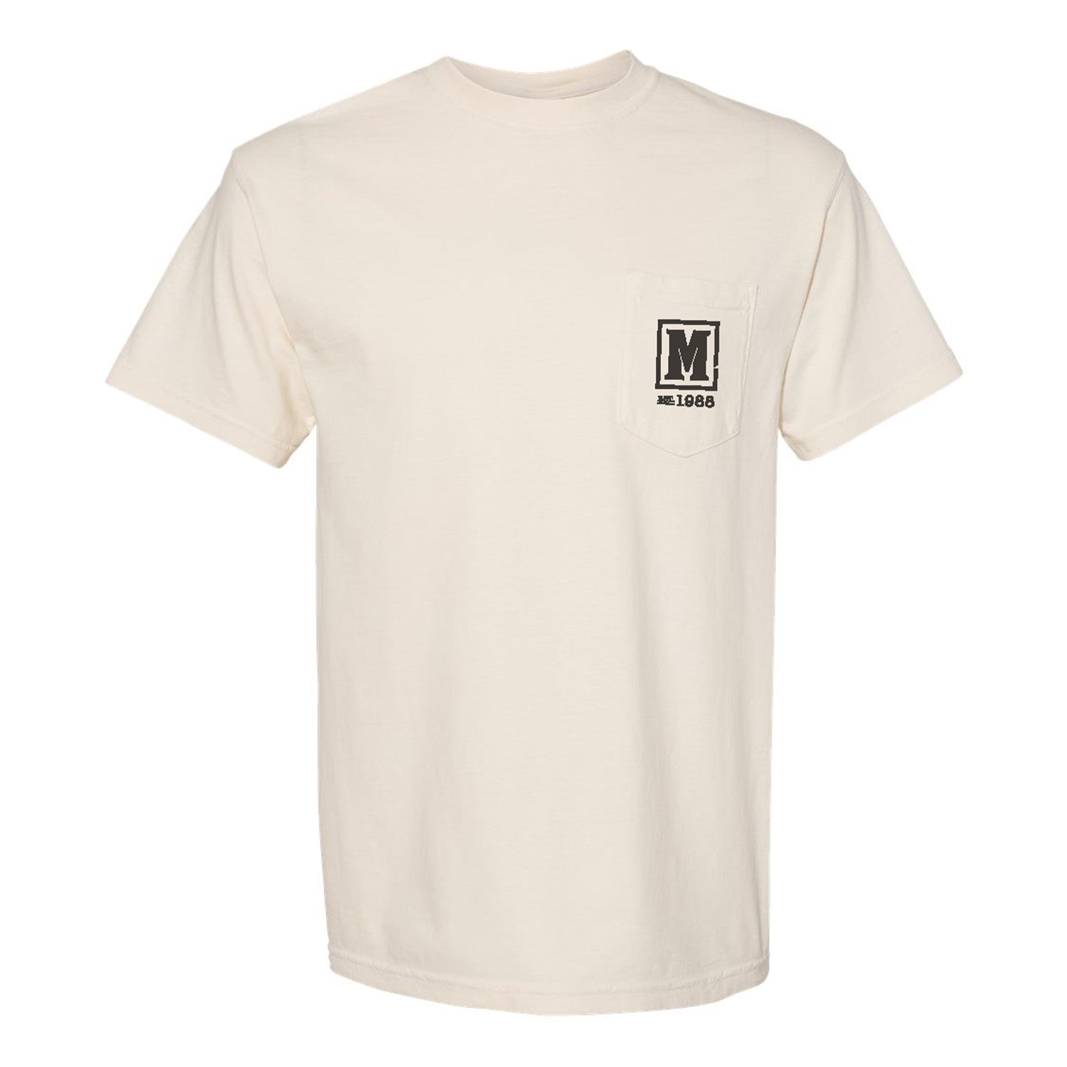 Mecum Auction Grunge Ivory Biker T-Shirt - Back View