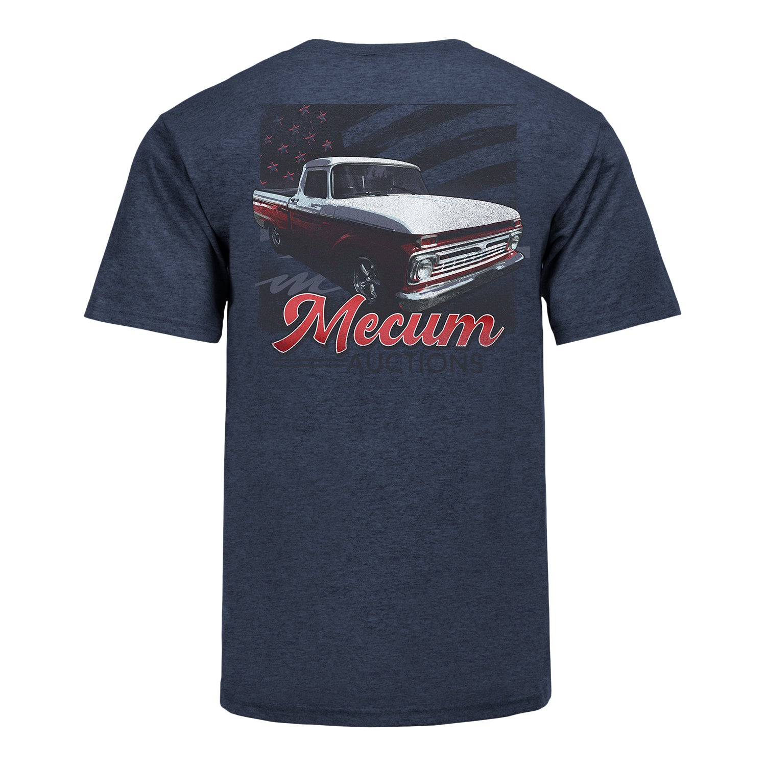 Mecum Auctions Navy Americana Truck T-Shirt - Back View