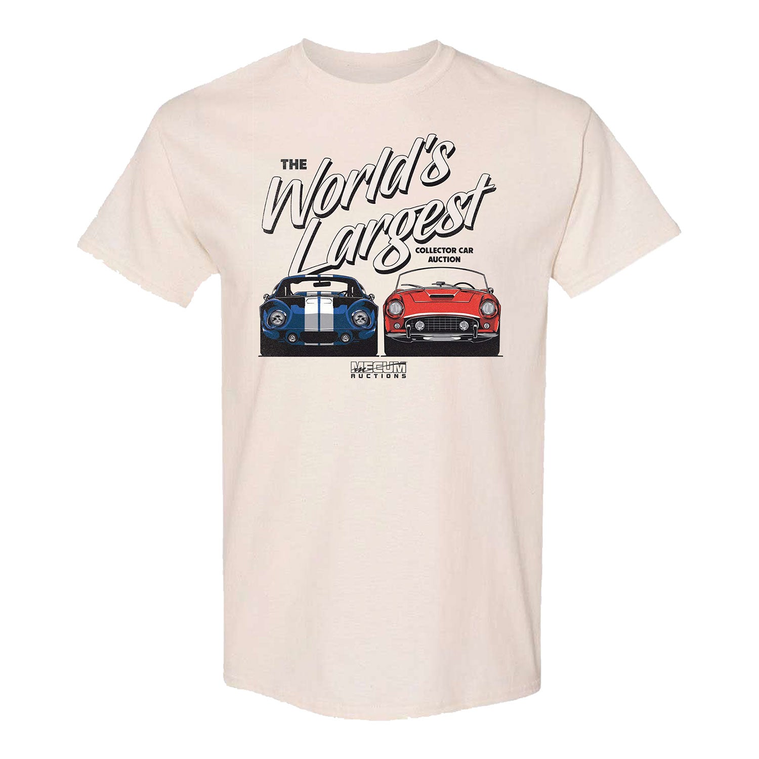 Mecum Auction World's Largest Collector Natural T-Shirt In Tan - Front View