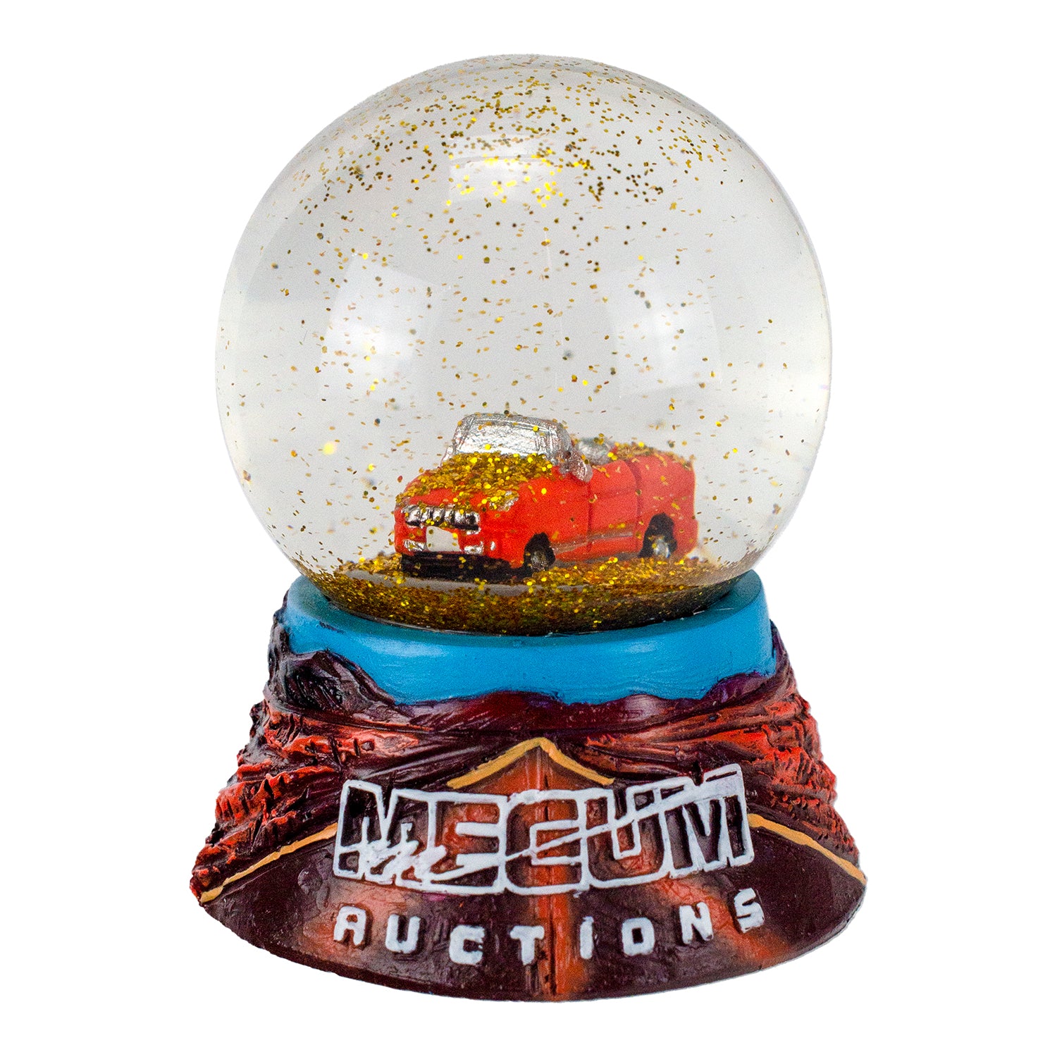 Mecum Auction Mini Snowglobe - Front View not Shaken