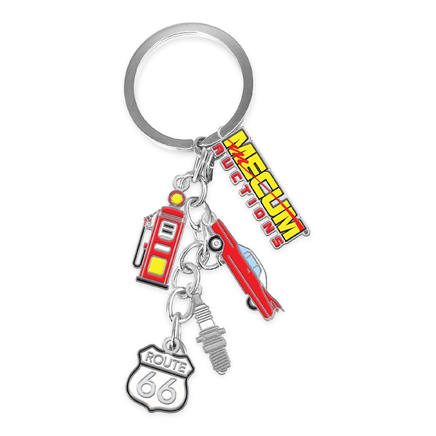 Mecum Auctions Charm Keychain - Front View