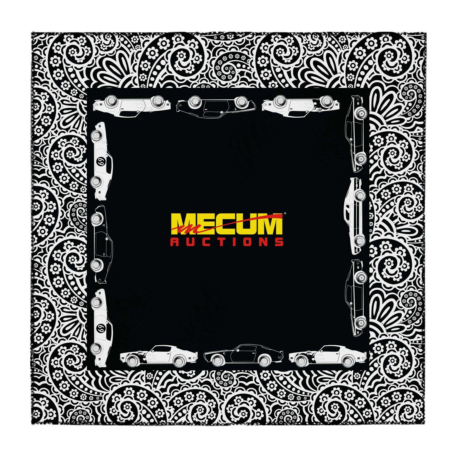 Mecum Auctions Black Bandana - Front View