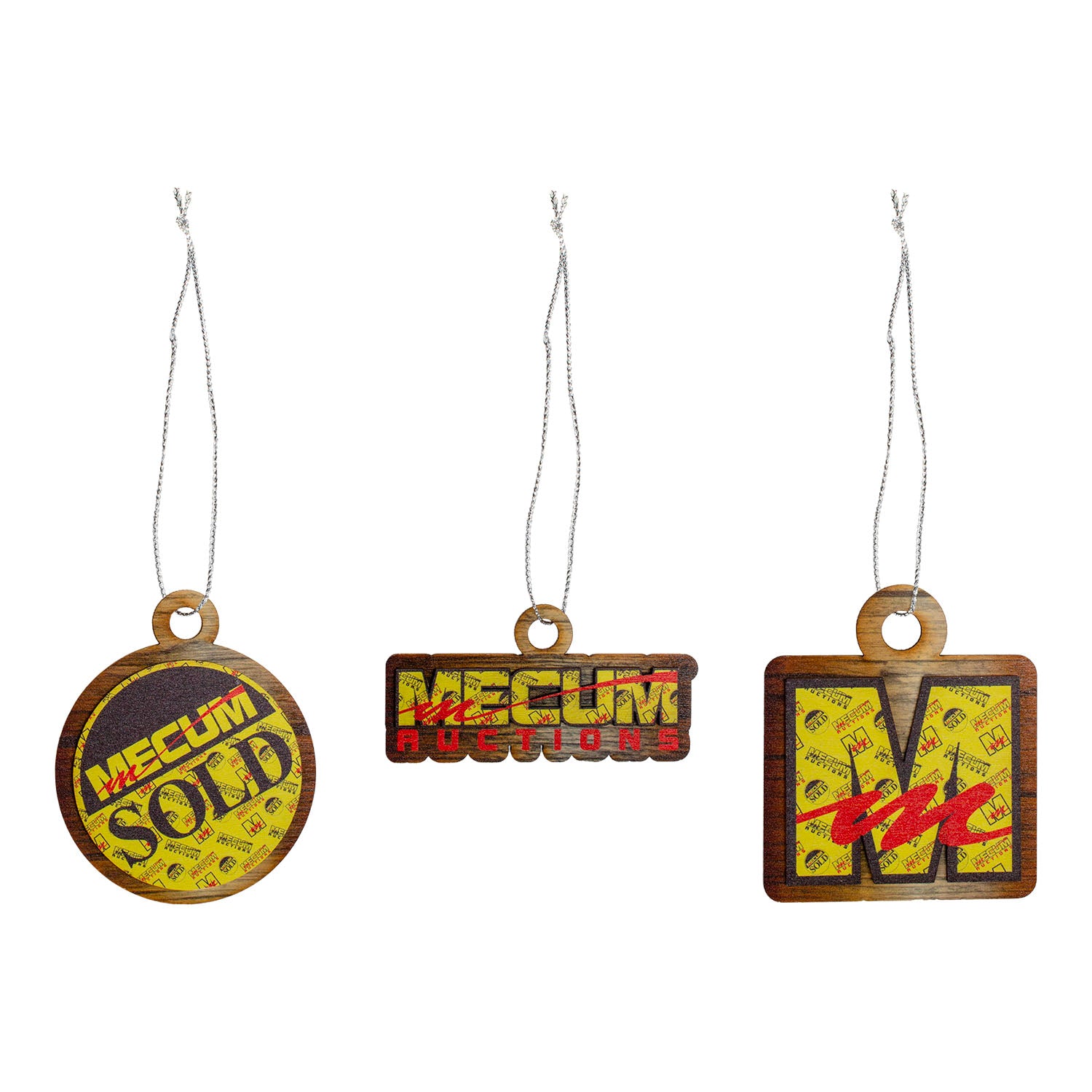 Mecum Auction 3 Pack Ornaments - Set of Three Front View