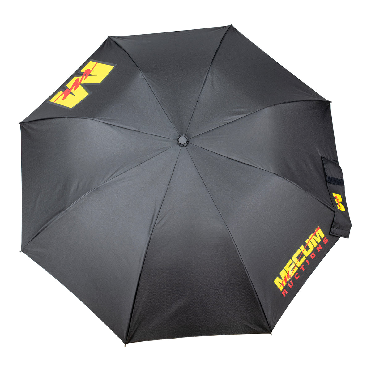 Mecum Auction Black Collapsible Umbrella in Black - Top View