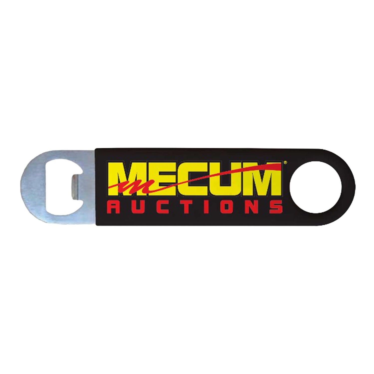 Mecum Auction Paddle Bottle Opener - Front View