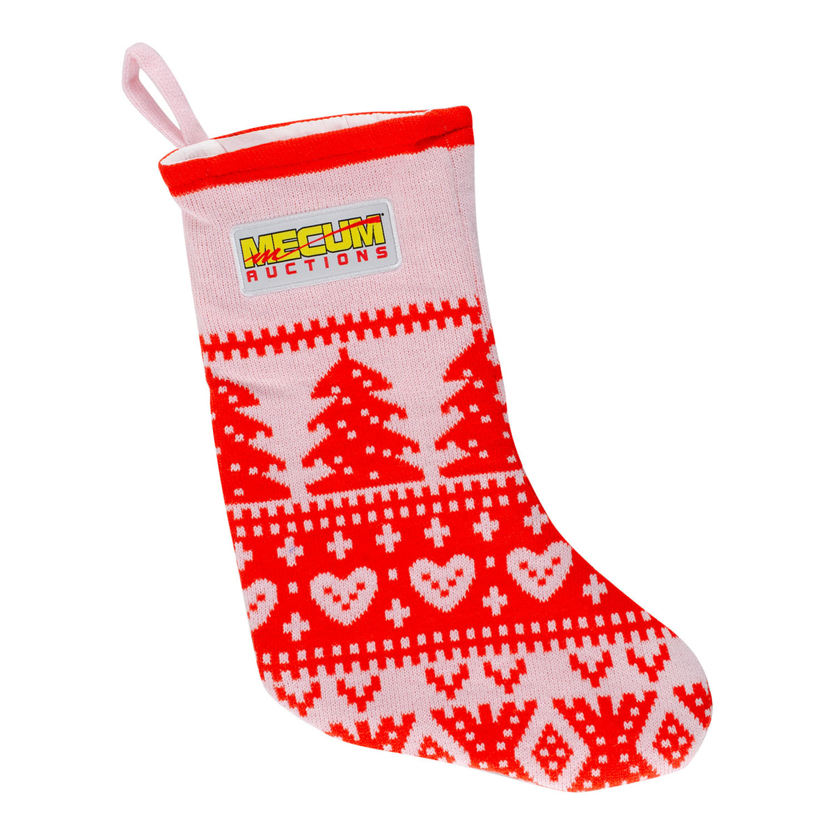 Mecum Auctions Red Holiday Stocking - Front View