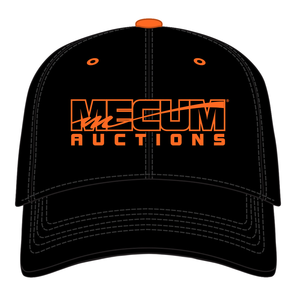 Mecum Auction Angry Camaro Youth Hat in Black - Front View