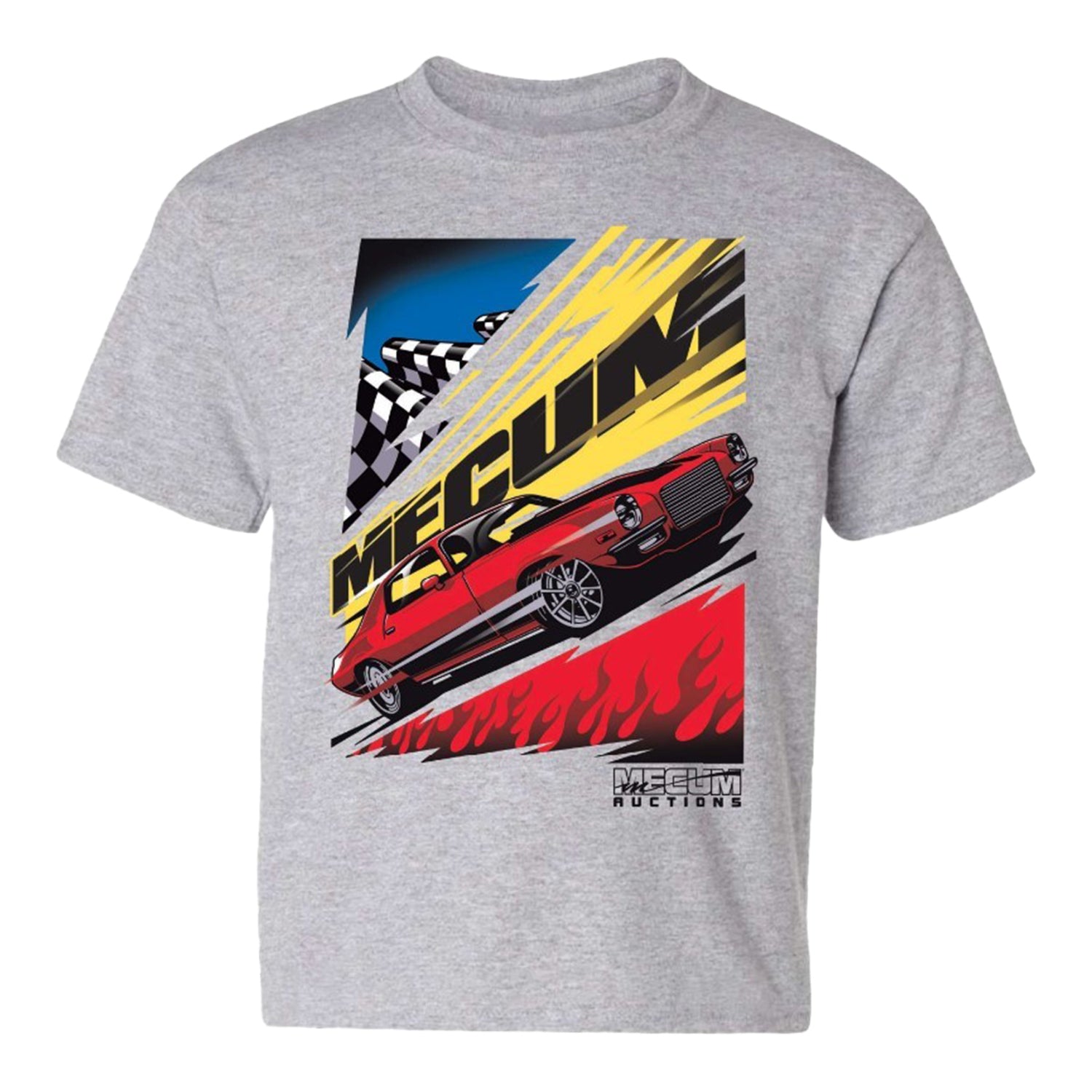 Mecum Auction Action Camaro Youth T-Shirt - Front View